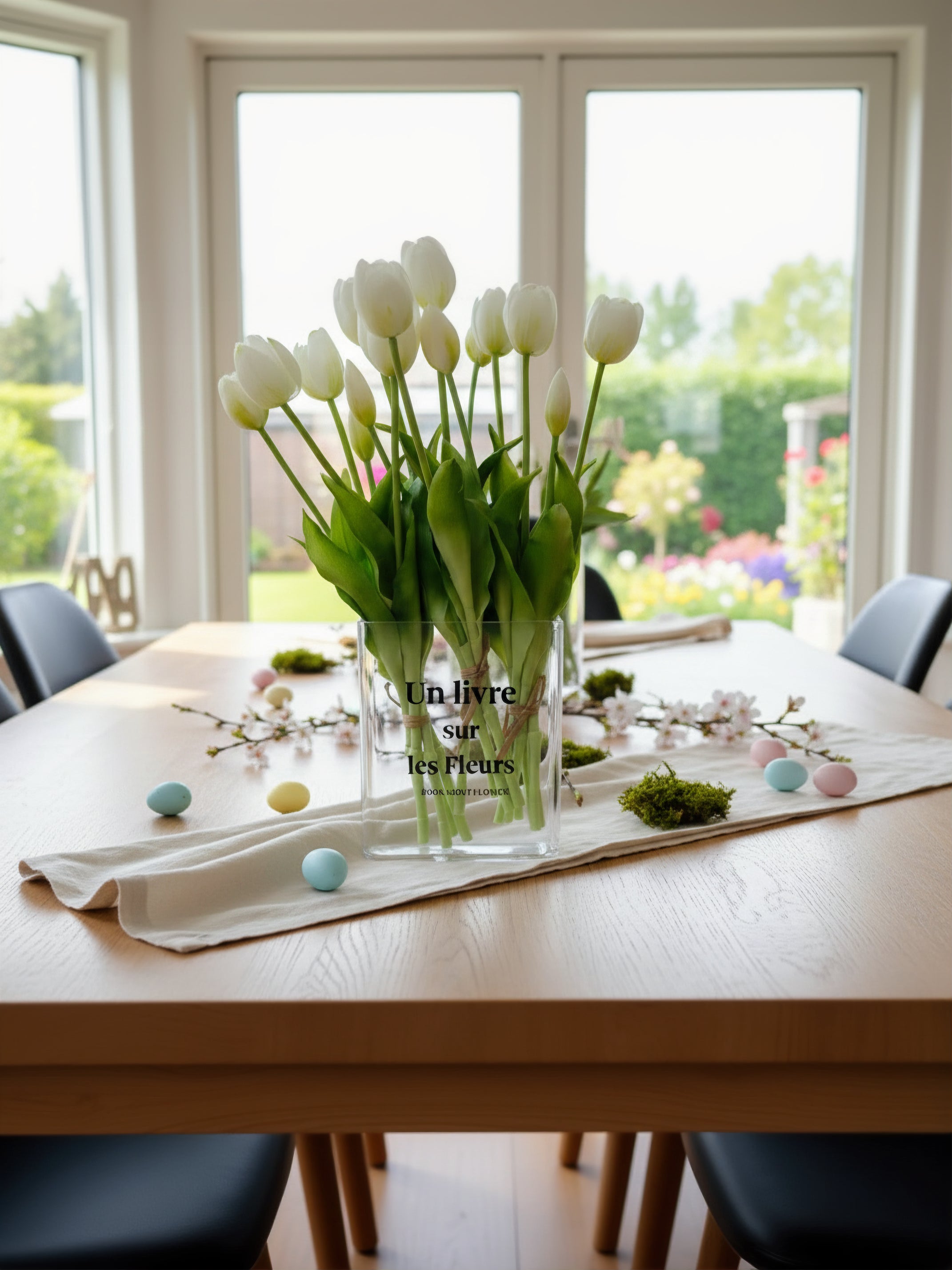 Kunstige tulipaner 15 stk i hvid