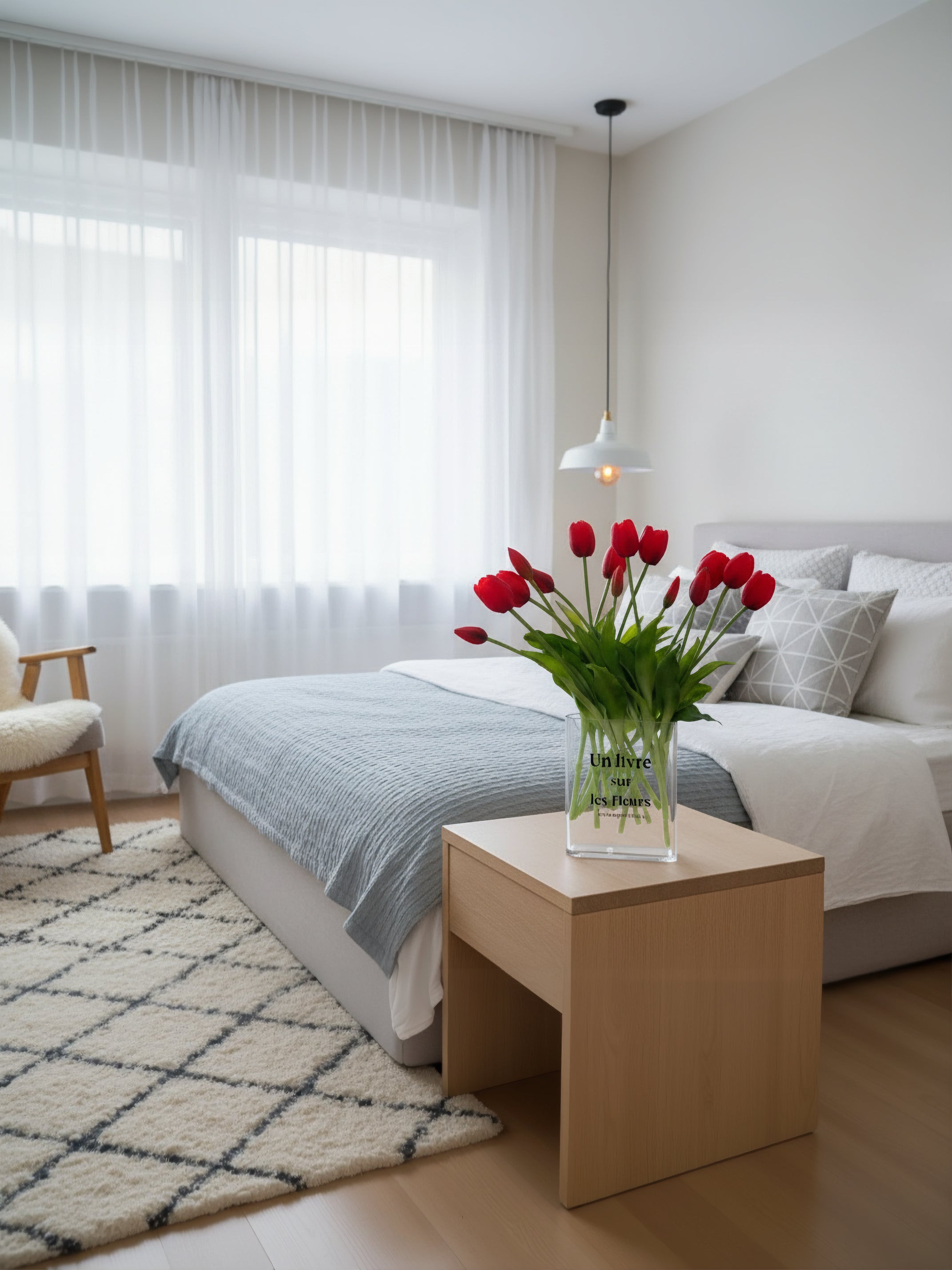 Kunstige tulipaner 15 stk i rød