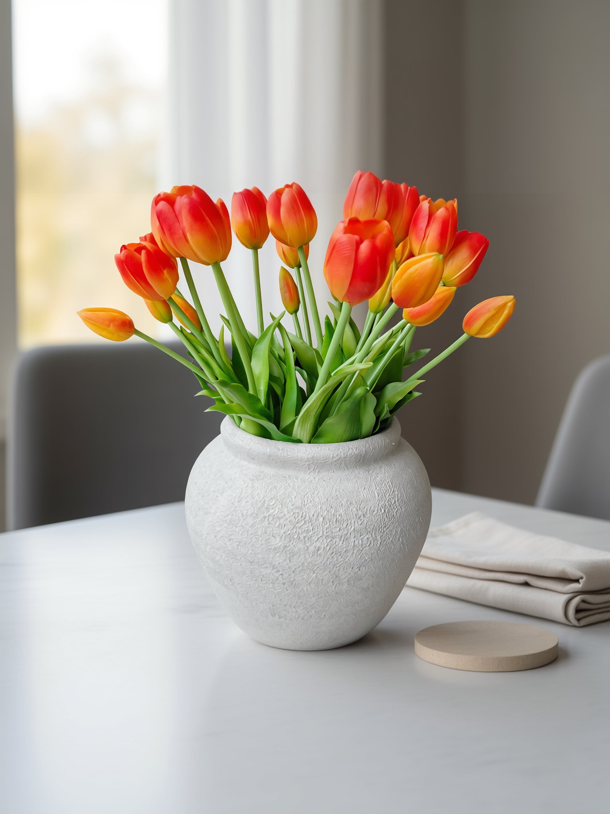 Kunstige tulipaner 25 stk i orange