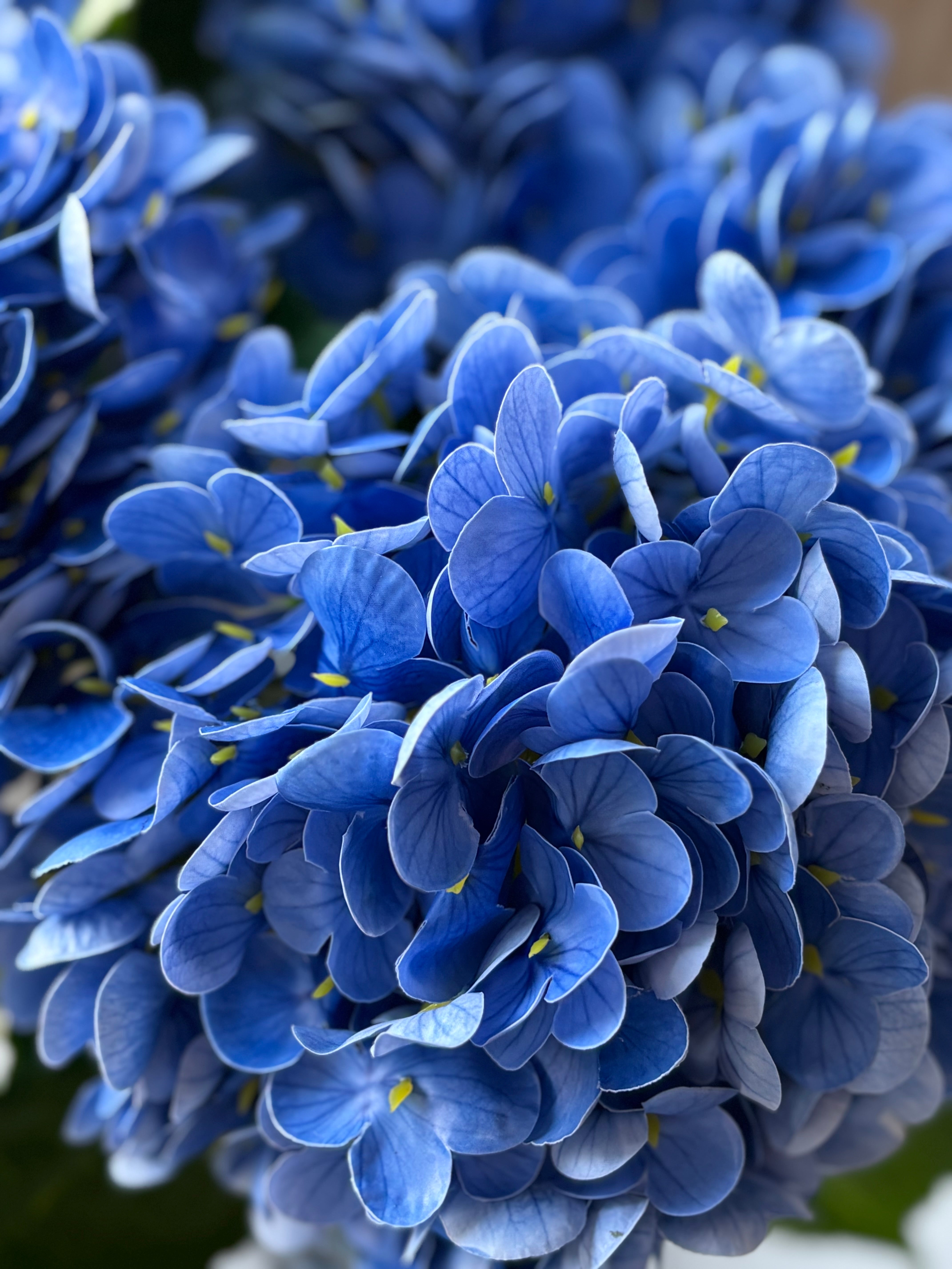 Kunstig buket Hortensia i blå - mellem