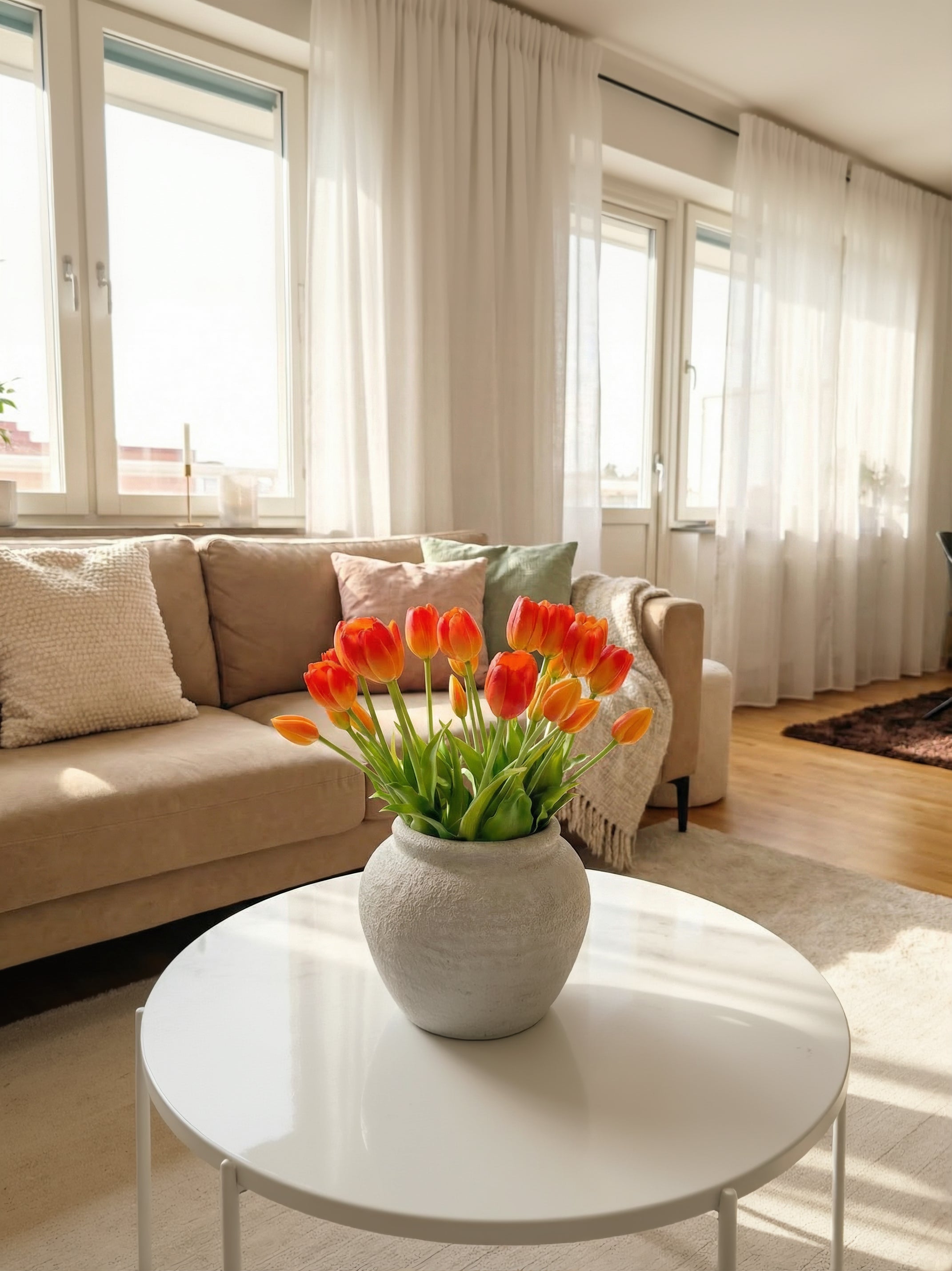 Kunstige tulipaner 25 stk i orange