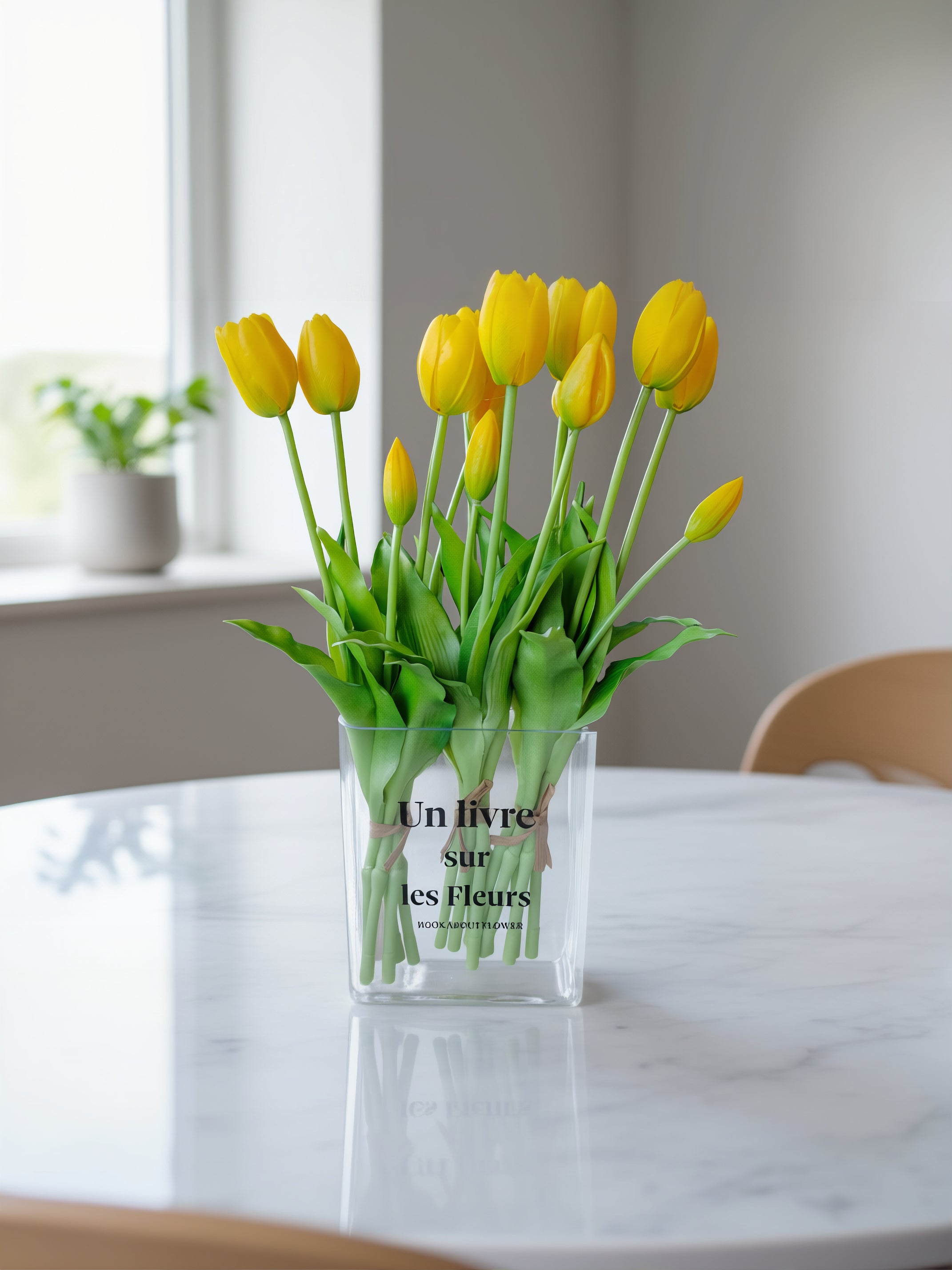 15 stk. gule kunstige tulipaner