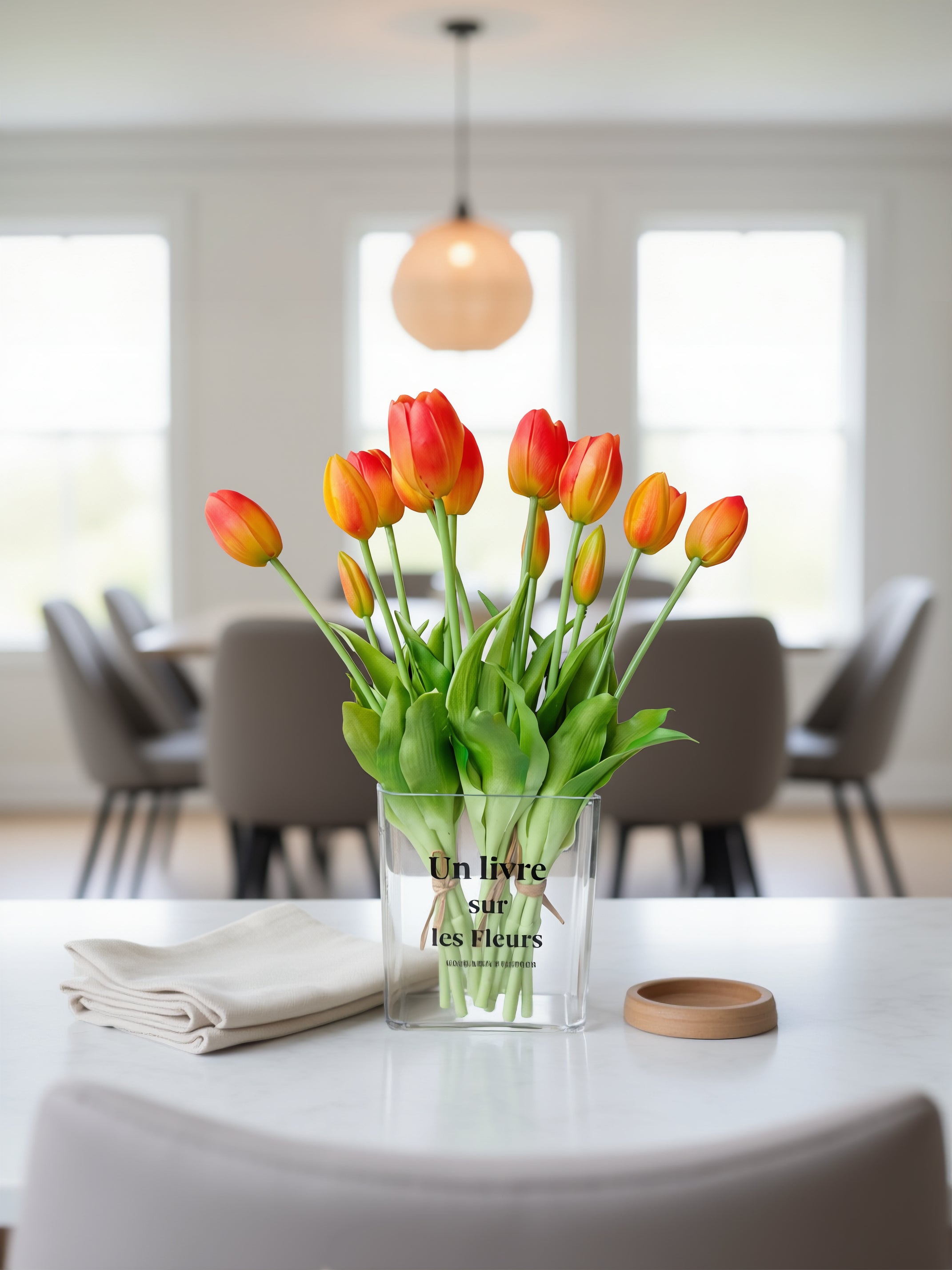 Kunstige tulipaner 15 stk. i orange
