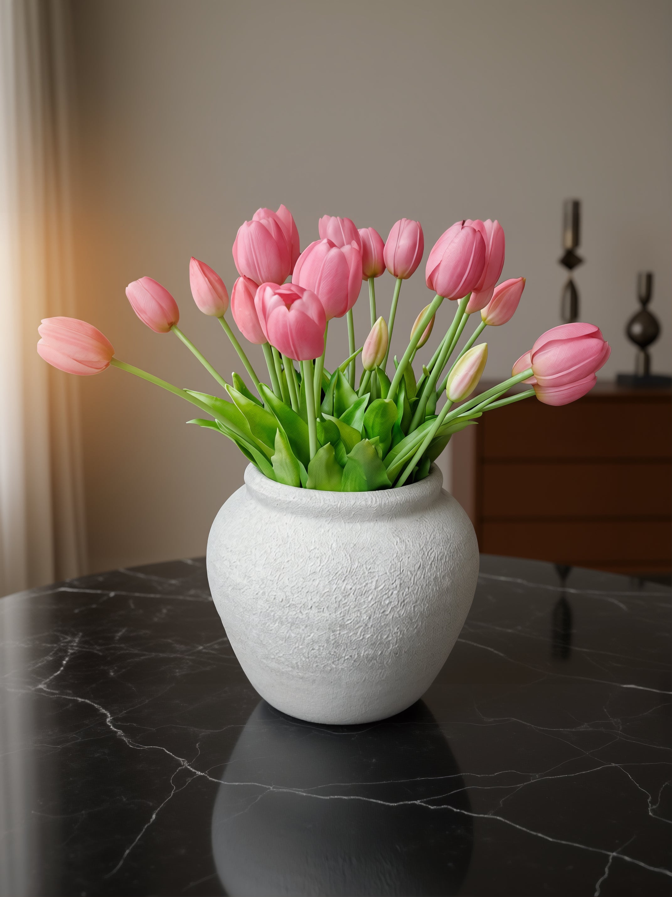 Kunstige tulipaner 25 stk i lyserød