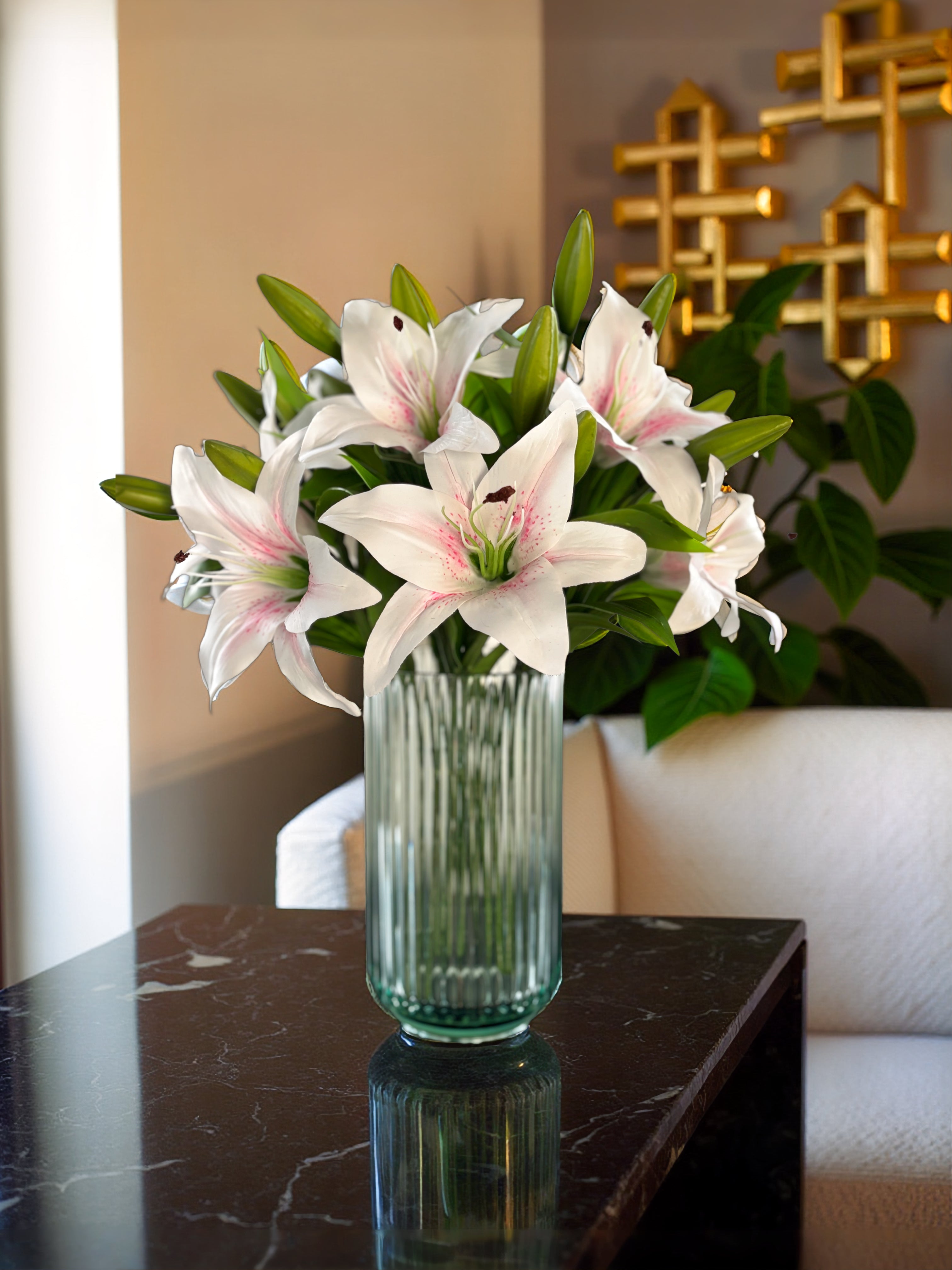 Kunstig buket liljer 10 stk