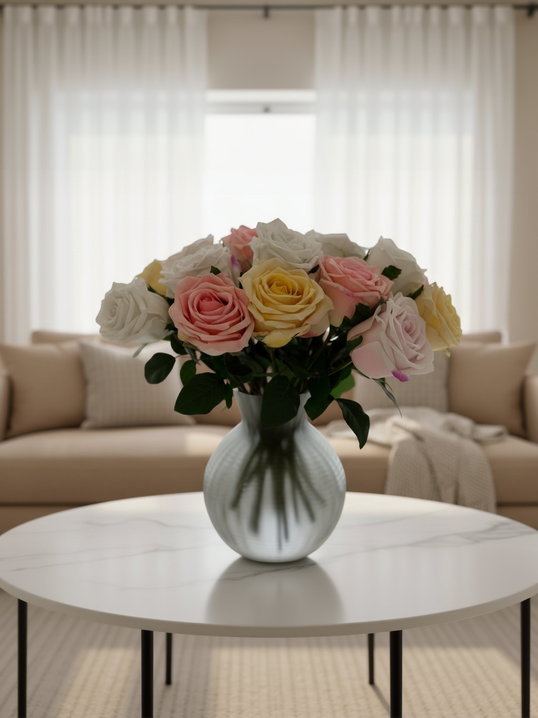 Kunstig buket - Rose Harmoni