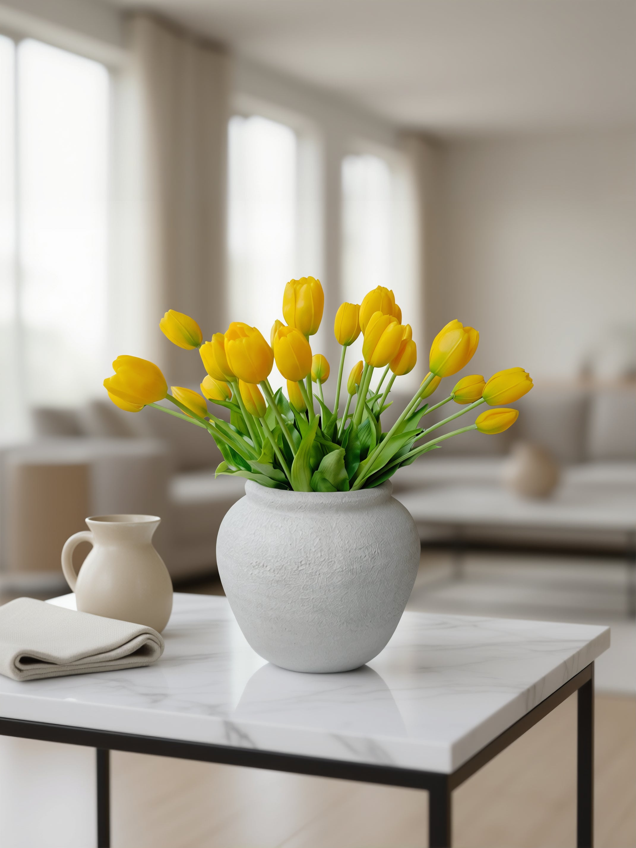 Kunstige tulipaner 25 stk i gul