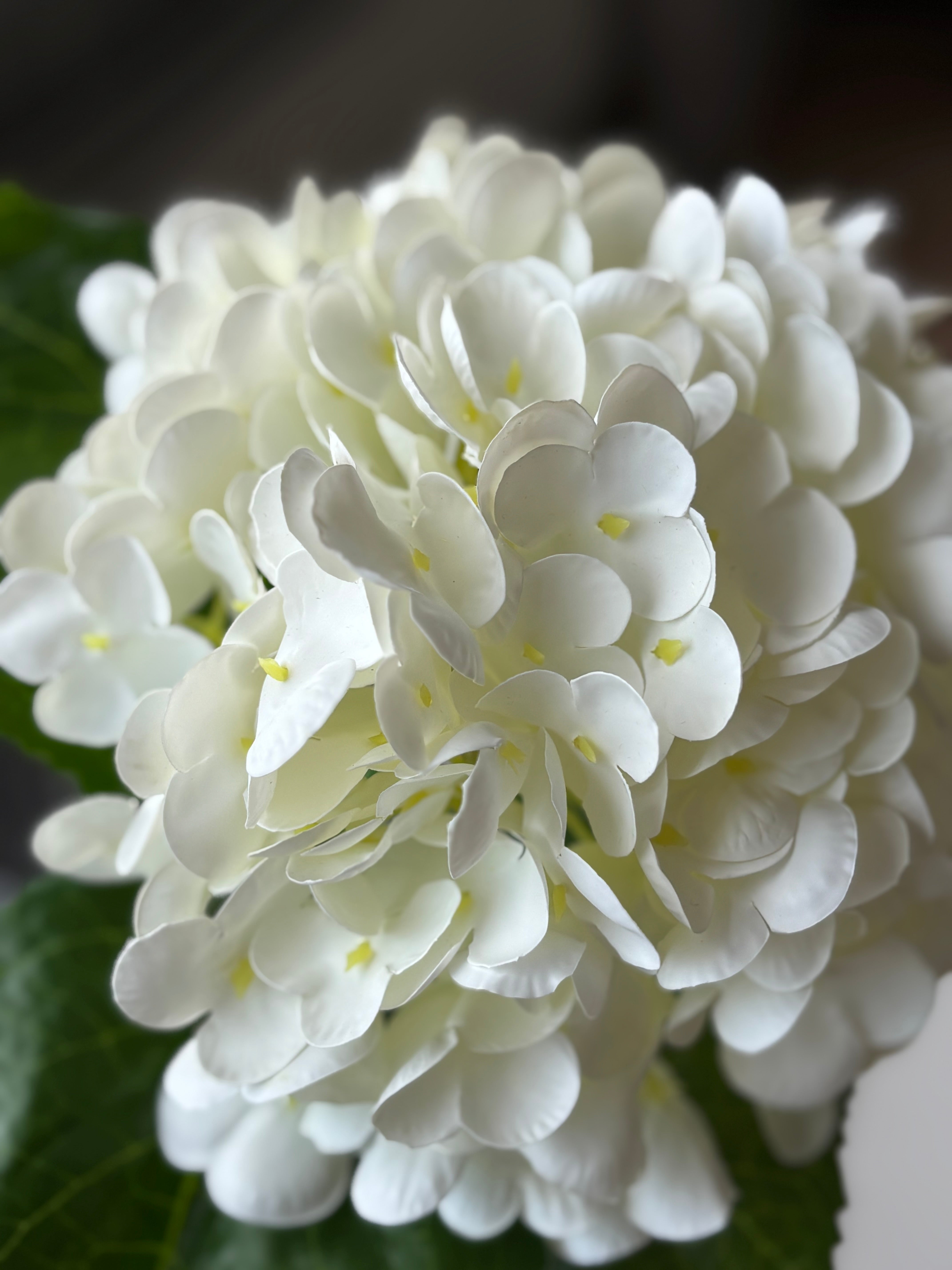 Kunstig hortensia i hvid