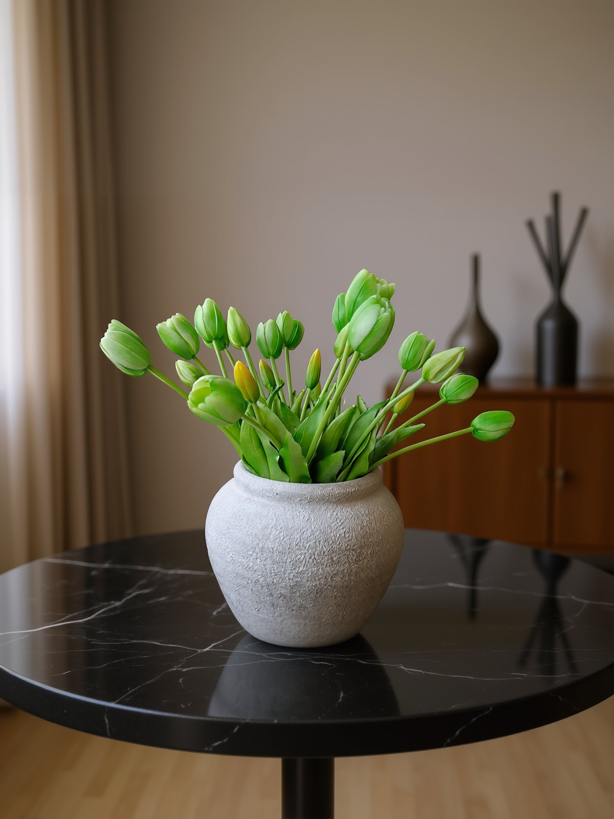 Kunstige tulipaner 25 stk i grøn