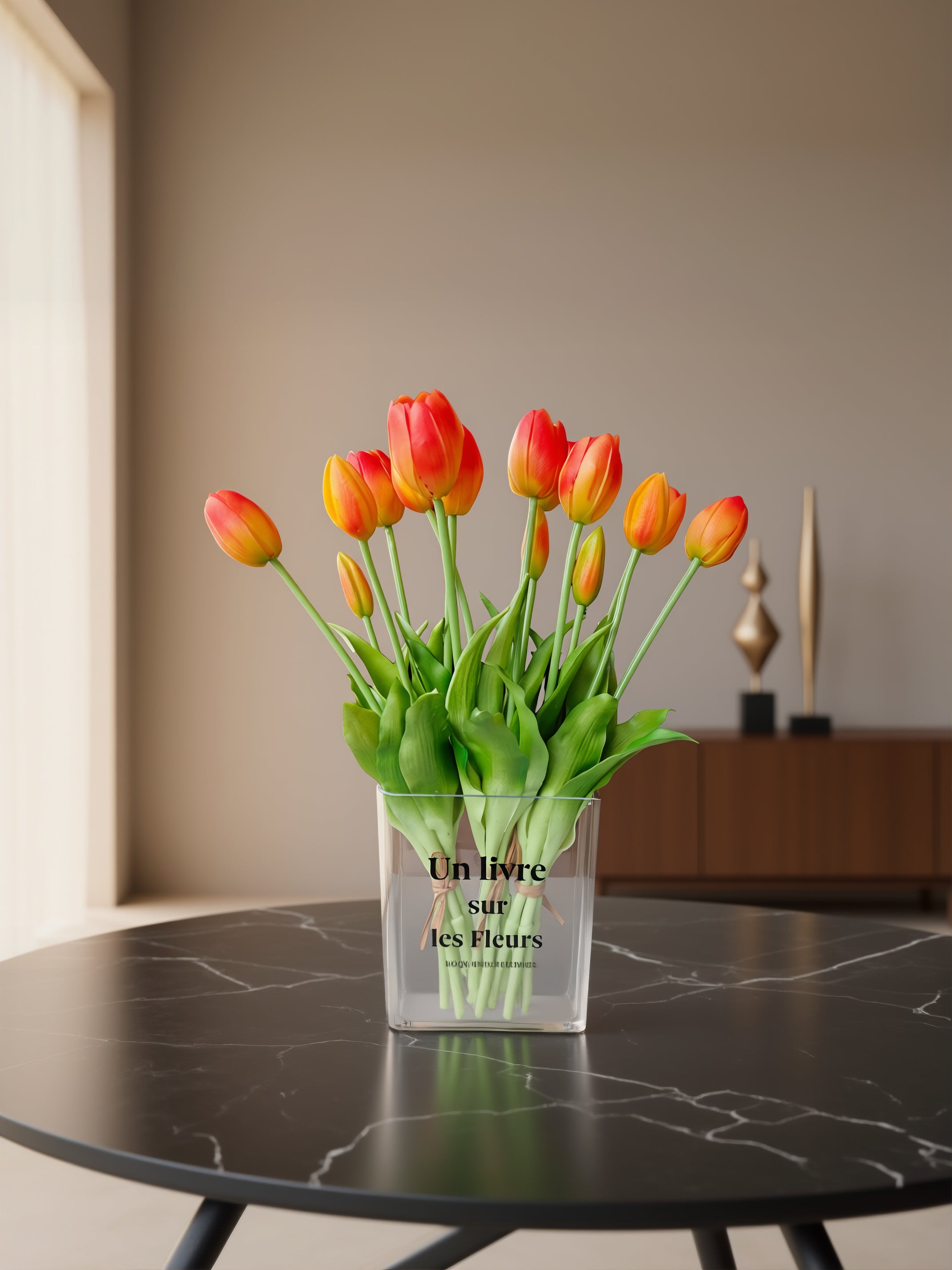 Kunstige tulipaner 15 stk. i orange