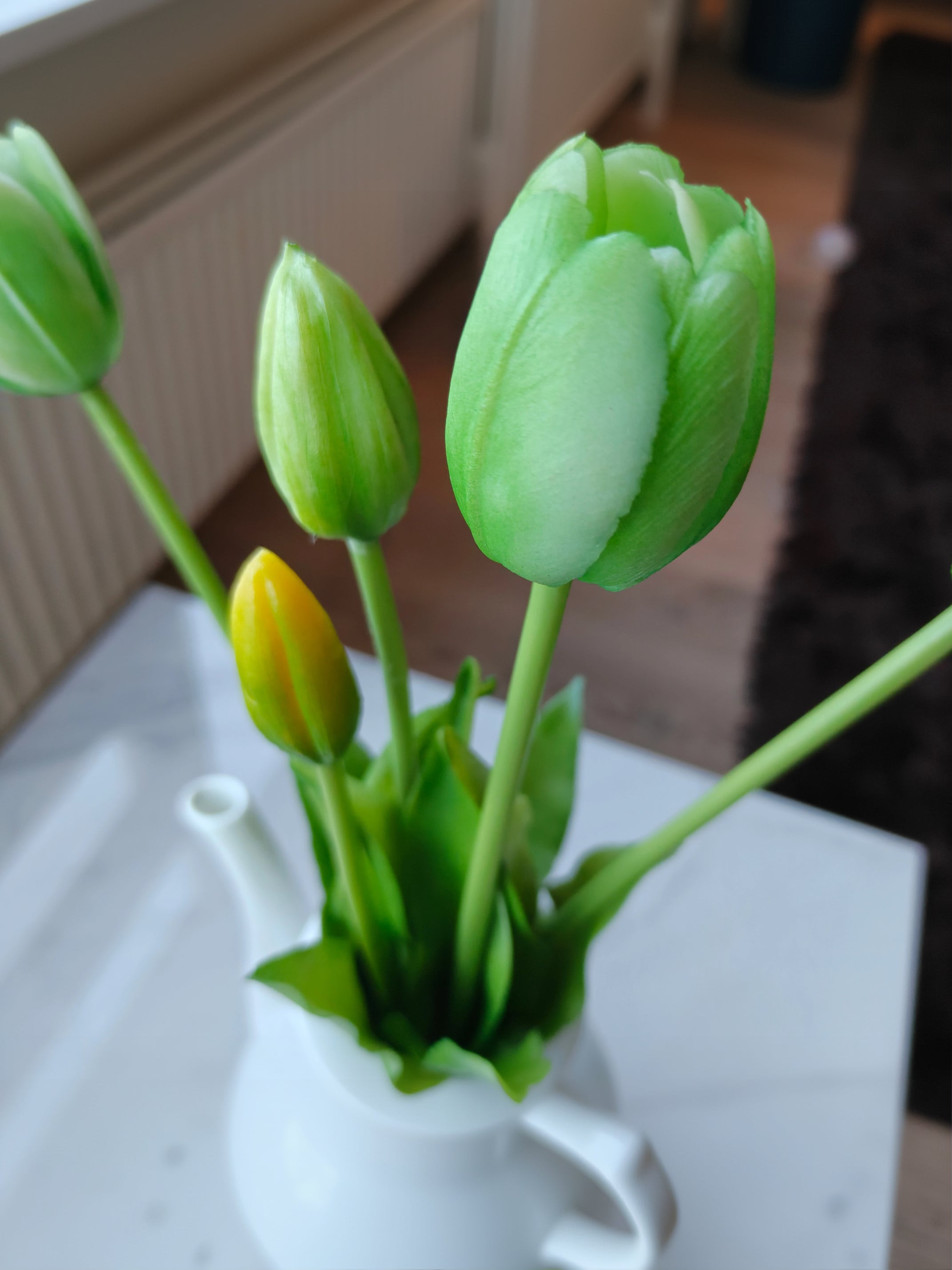 3 stk. grønne kunstige tulipaner